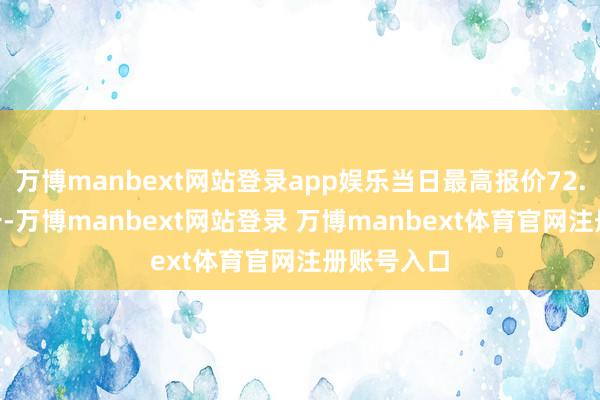 万博manbext网站登录app娱乐当日最高报价72.00元/公斤-万博manbext网站登录 万博manbext体育官网注册账号入口