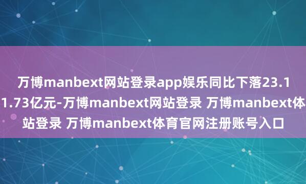 万博manbext网站登录app娱乐同比下落23.1%；归母净利润亏蚀1.73亿元-万博manbext网站登录 万博manbext体育官网注册账号入口